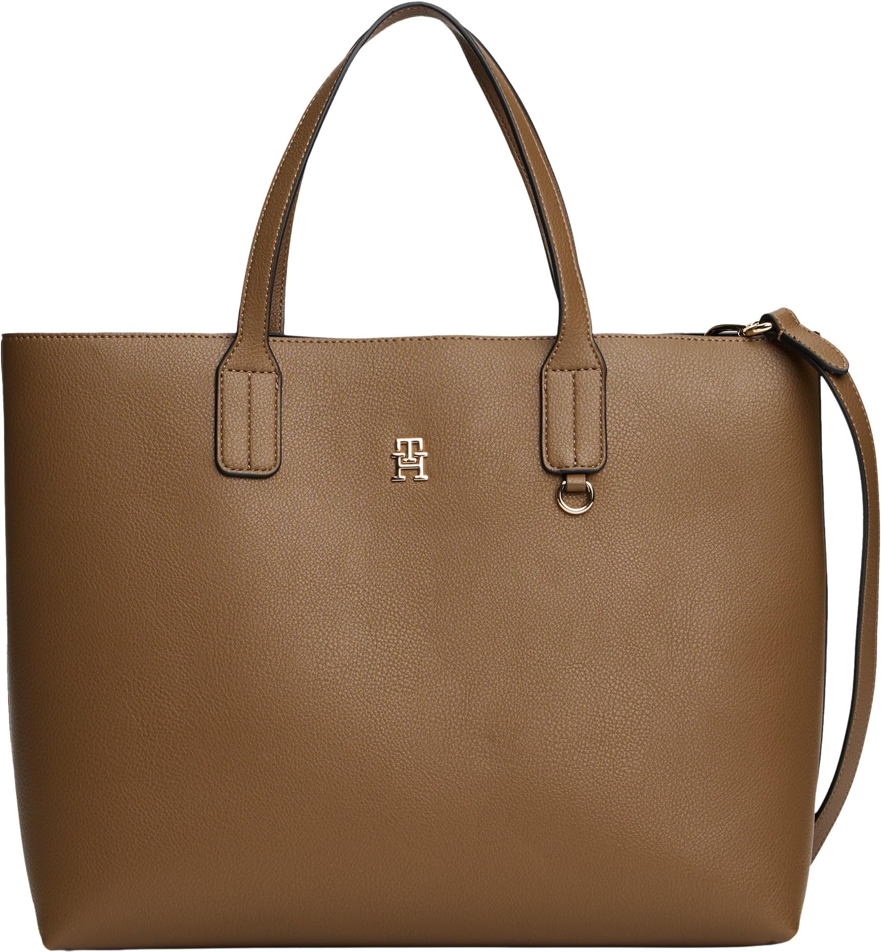 Tommy Hilfiger Women's TH ICON SATCHEL AW0AW18122 Satchel, KHAKI, One Size
