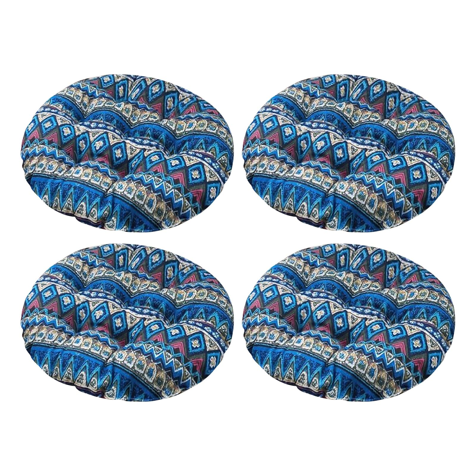 Aliuciku Set of 4 Seat Pads, Thick Round Tatami Chair Cushions for Dining Kitchen Office(B-4,30x30cm)