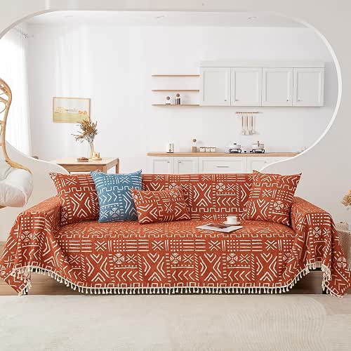 HANDONTIME Boho Aztec Sofa Slipcovers for Sofa/Couch Farmhouse Geometric Couch