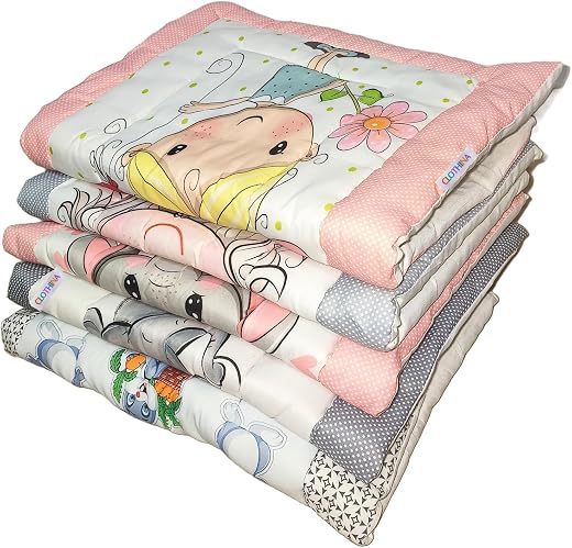 FRIDO CLOTHINA New Born Baby Godadi Pack of 5 Combo Set Soft Cotton godi| Godari | Baby Bed | Crib Sheet | Cartoon Mat Baby Godadi | Bedding Set | Multicolor