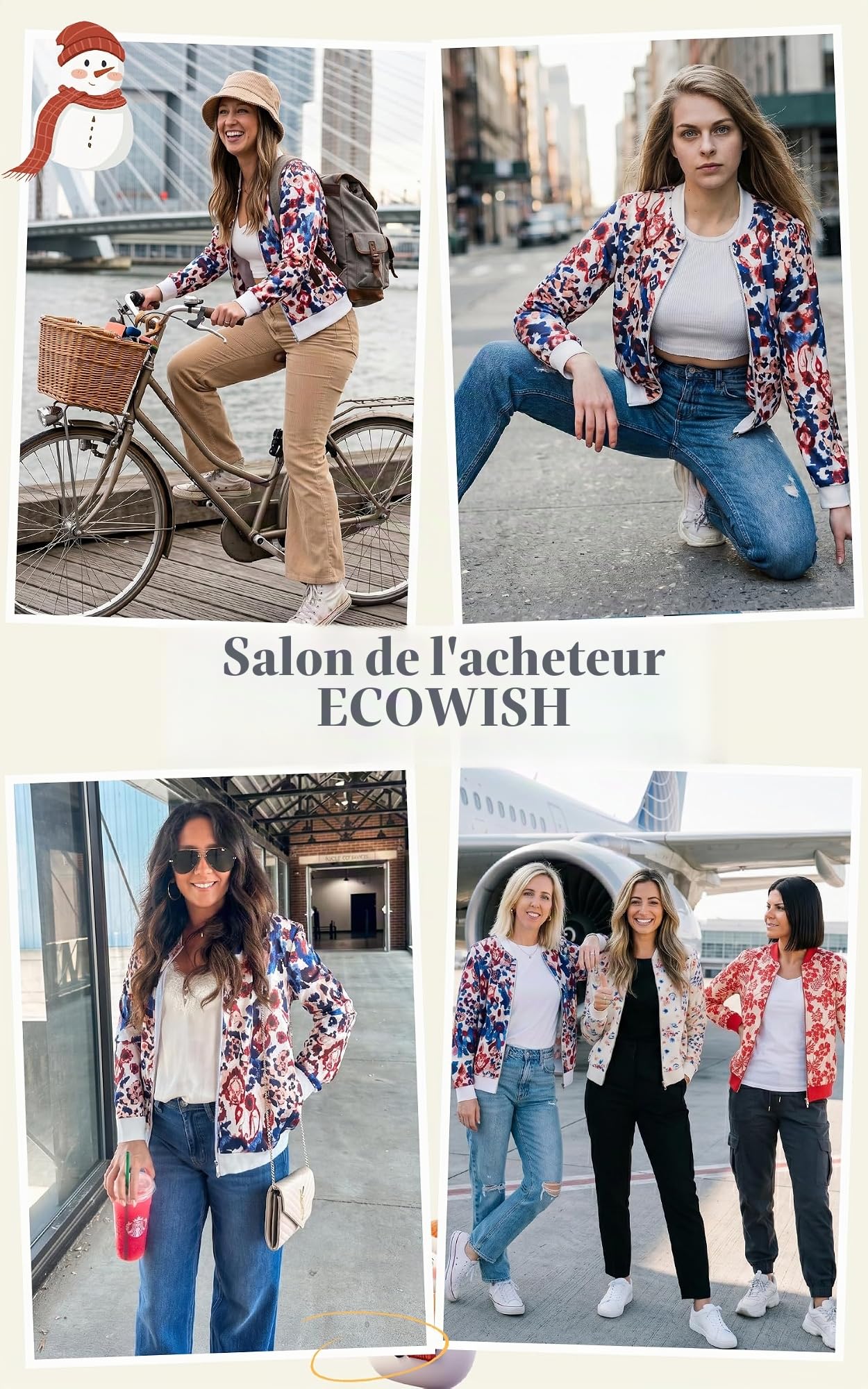 ECOWISH Eh3008 Bomberjacket Femme