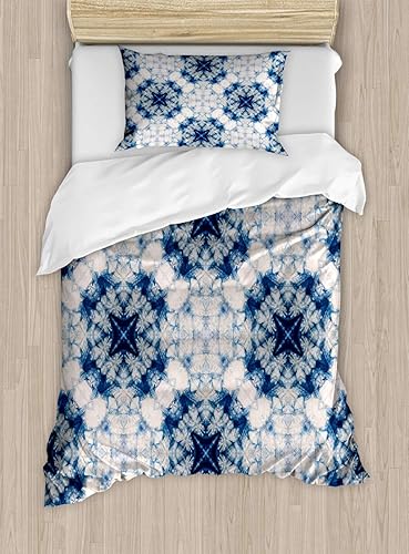 Miniatura 240 de Ambesonne Juego de funda de edredón de pesca, lubina de boca grande atrapando un bocado en espray de agua, imagen salvaje, juego de cama decorativo