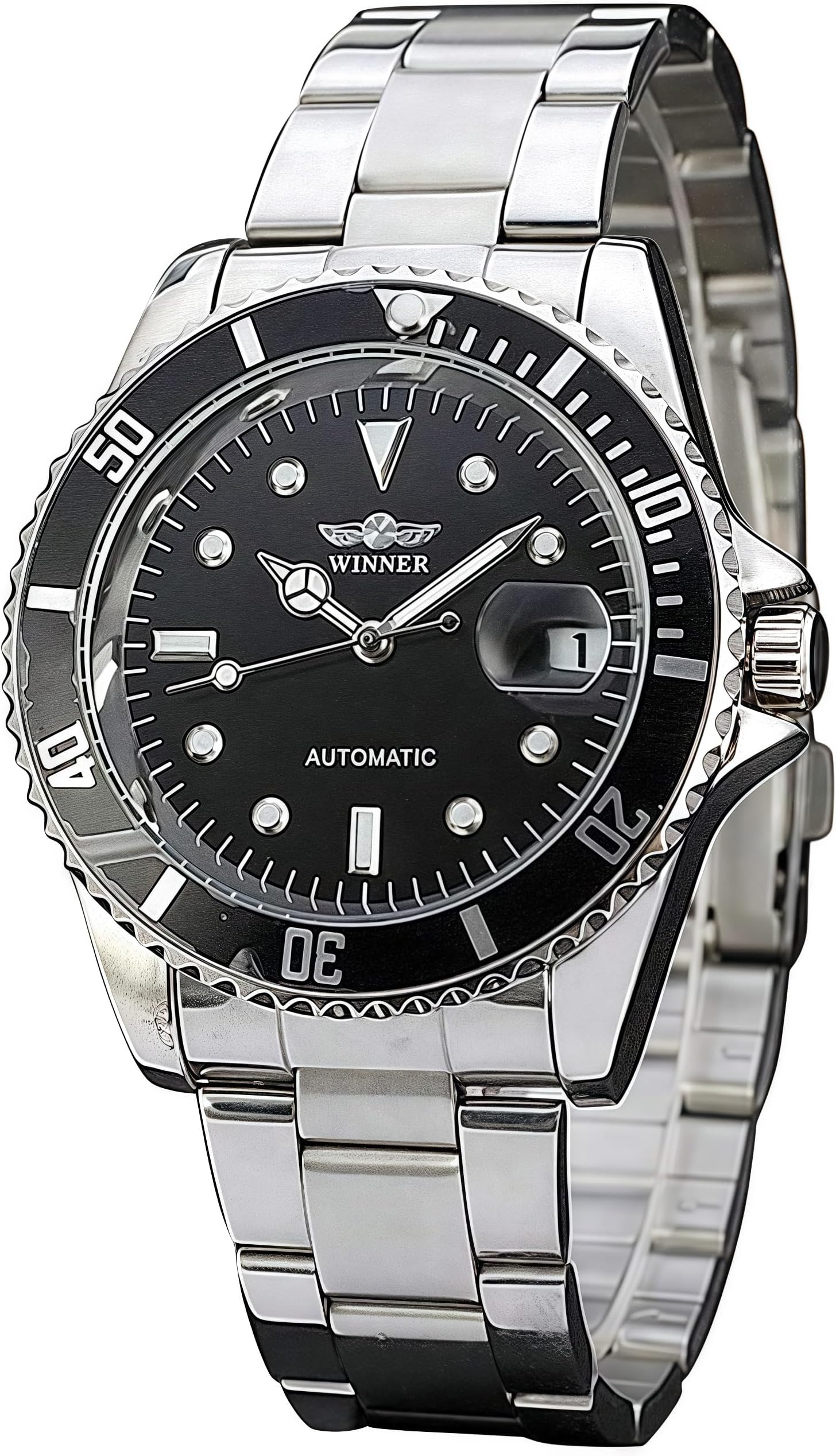 MASTOPMen Automatic Mechanical Watches Stainless Steel Waterproof Top Brand Luxury Mens Watch
