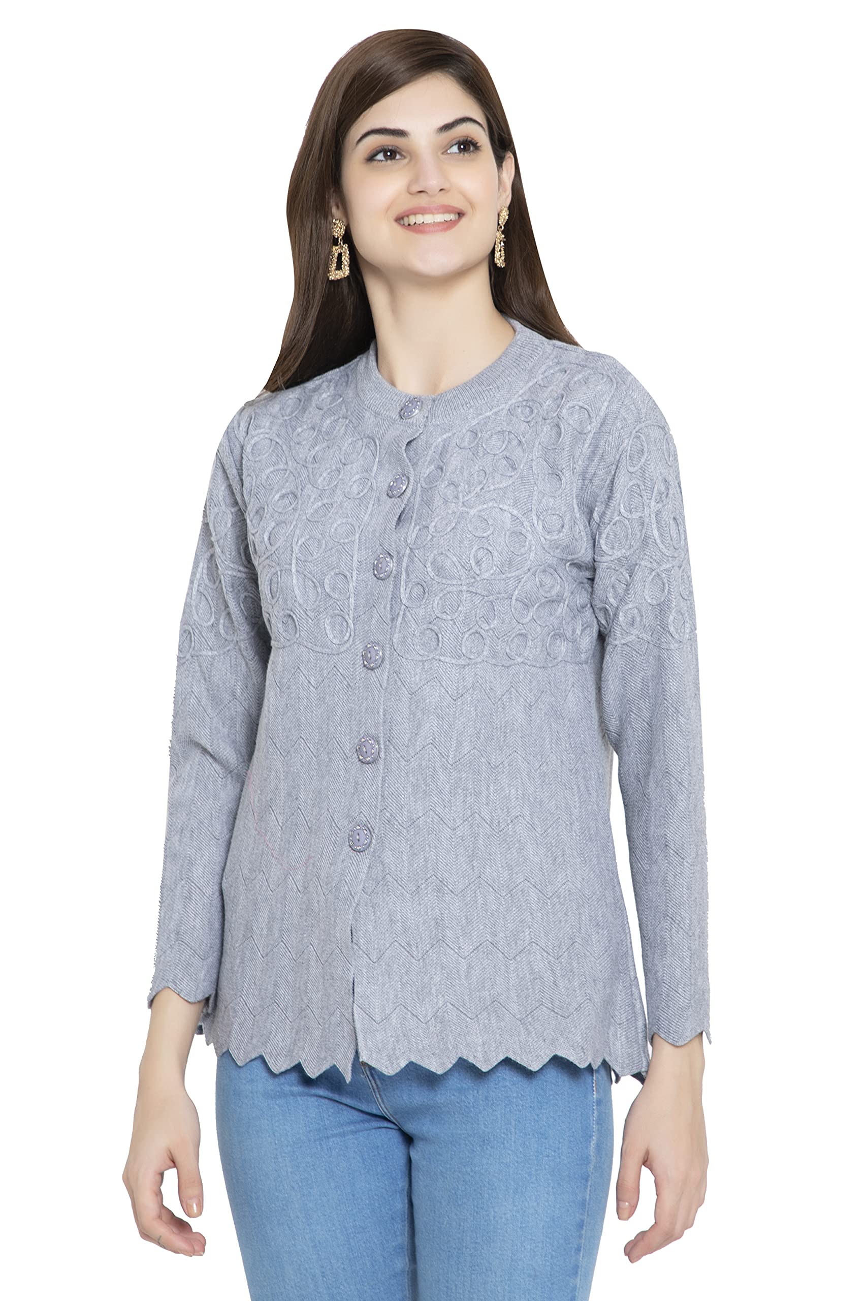 Womens Full Sleeve Winter Wear Cardigan-picture-37