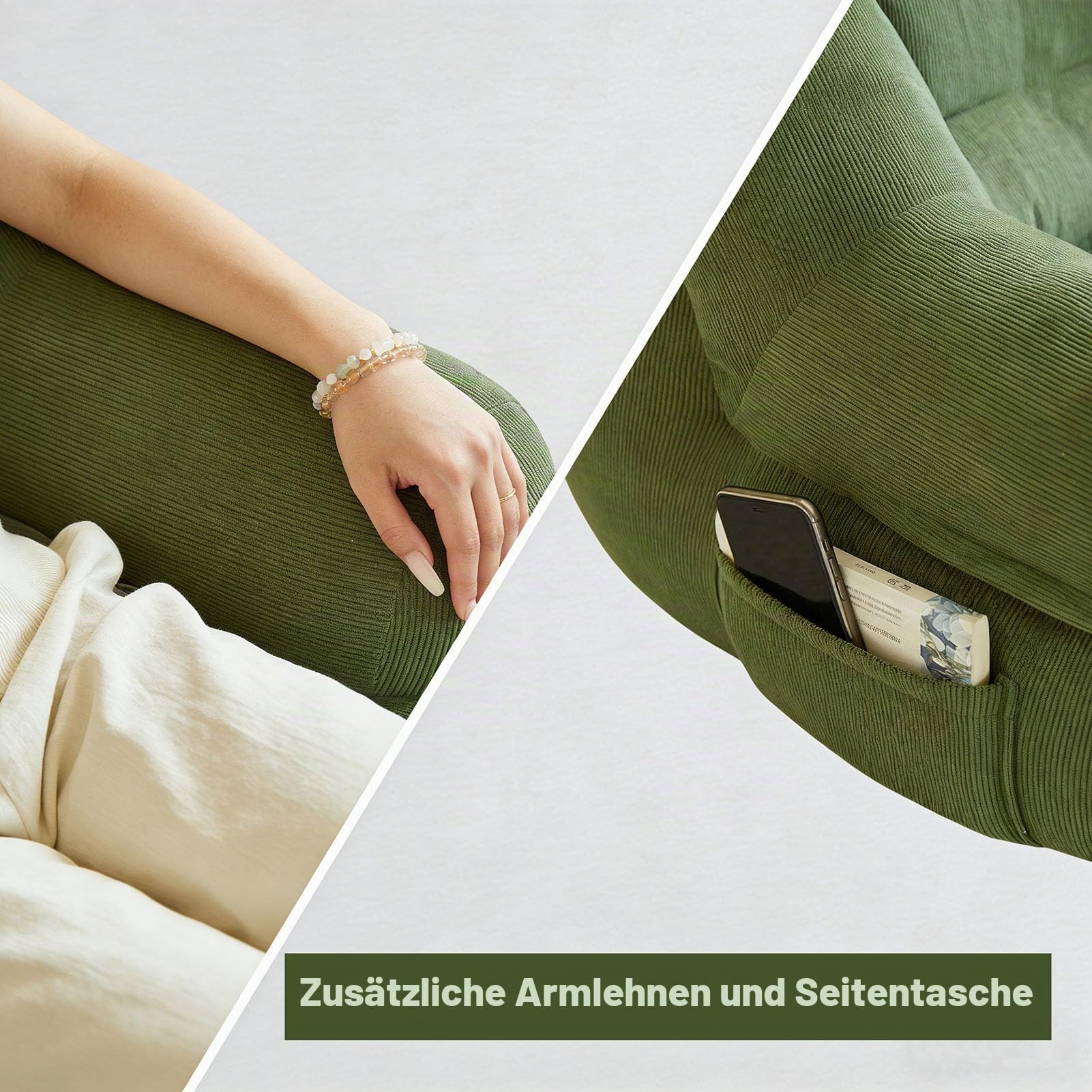 Vakuum-Kompressionssofa Lazy Floor Sofa Lesesessel Bequem Einzelsofa Tatami-Liegesessel Geschlafen Werden Kann für Wohnzimmer Schlafzimmer Büro Ecksitzsäcke Meditationsstuhl A,74*82*62CM