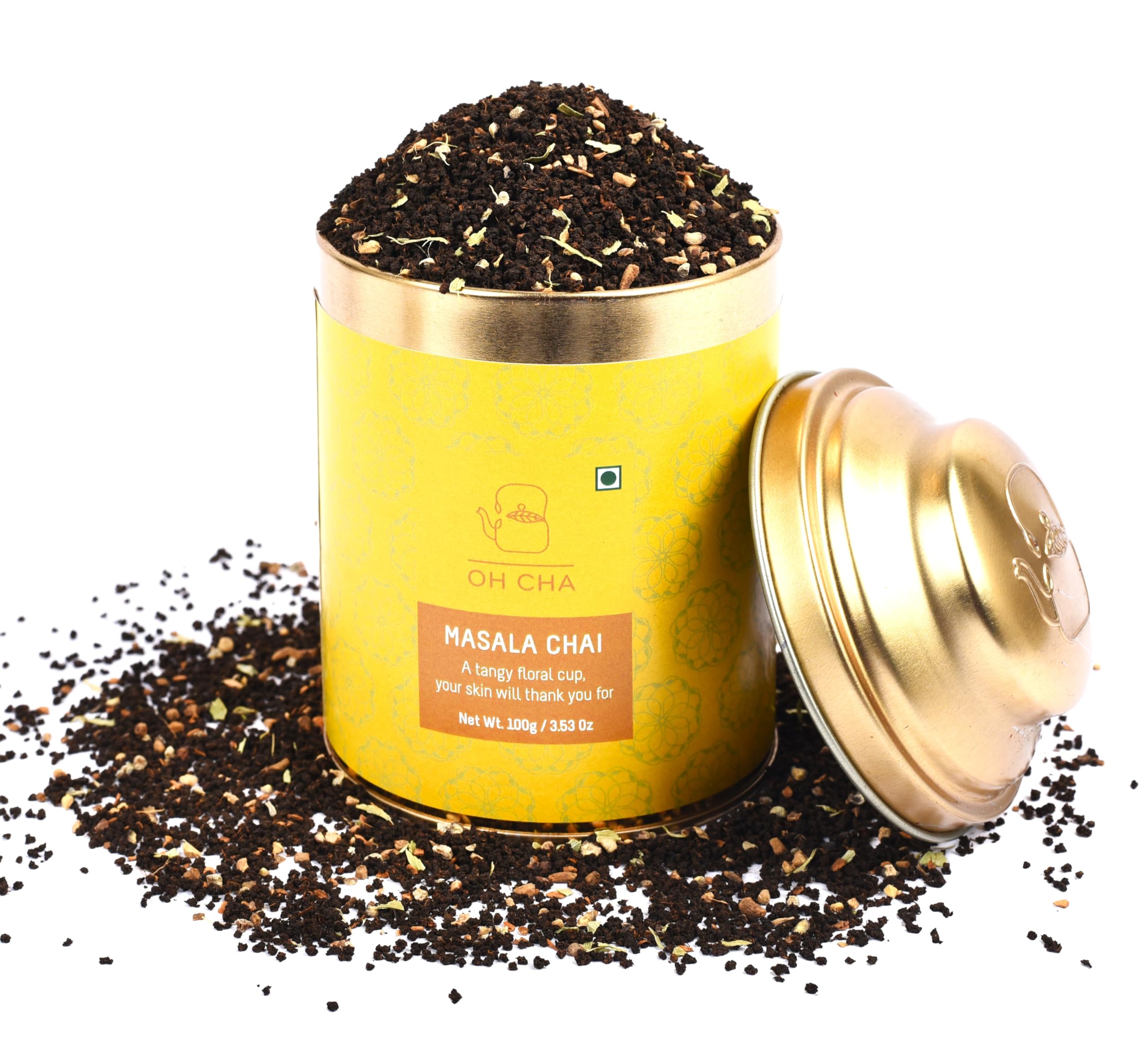 OH CHA - Masala Tea/Chai, 100gms | Kadak CTC Black Tea with Cardamom, Cinnamon, Ginger, Clove and Black pepper | Premium Masala Tea for your Daily Chai Fix | 100% Natural, Pure Spices 2