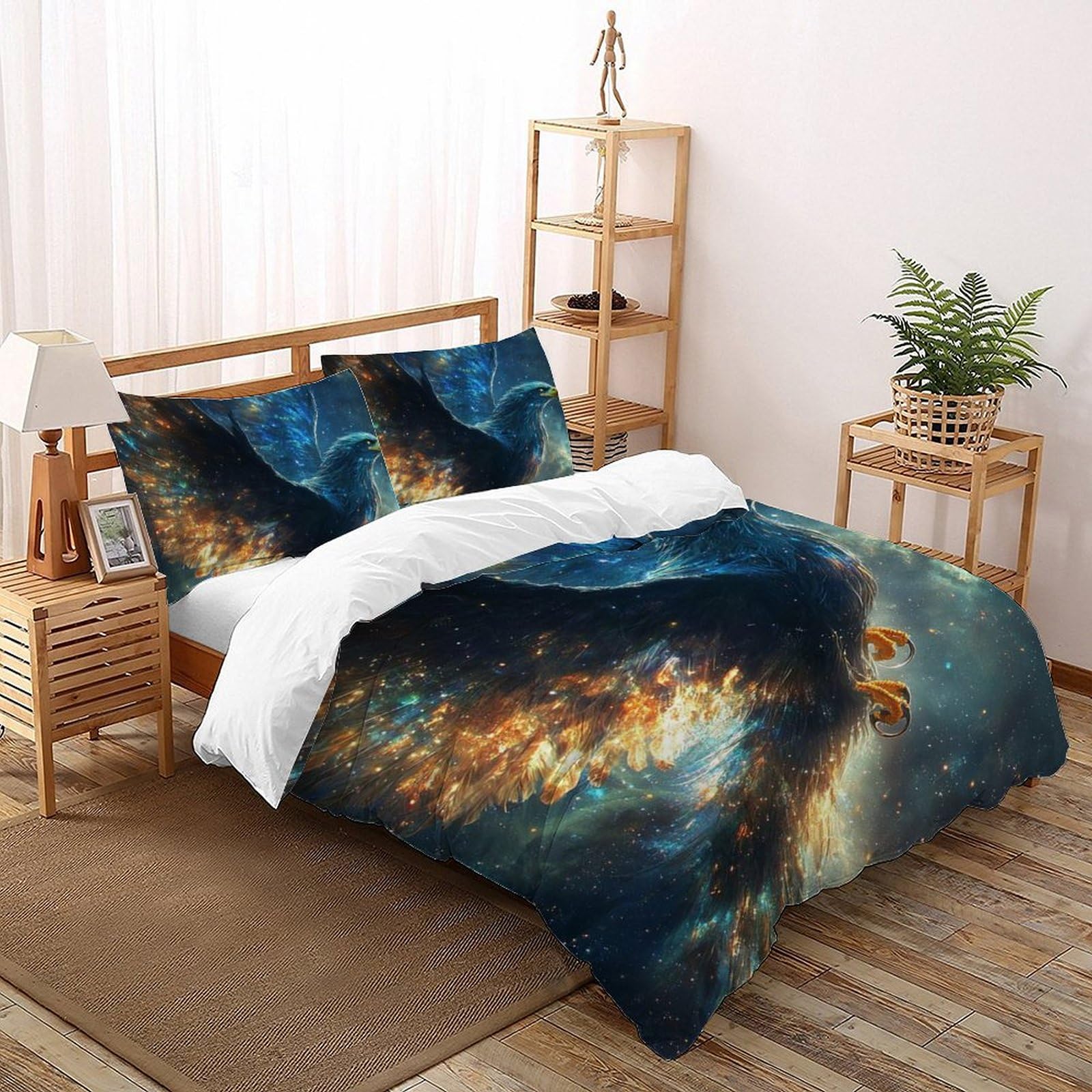 Set De Trois Pièces Coton 200x200cm Avec 2 Taies D'oreiller