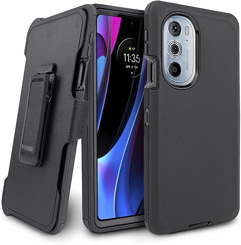 Jackpotwireless T-Mobile REVVL 6 5G 6.52 pulgadas (2022) Funda con clip para cinturón, protección contra caídas de grado militar funda resistente