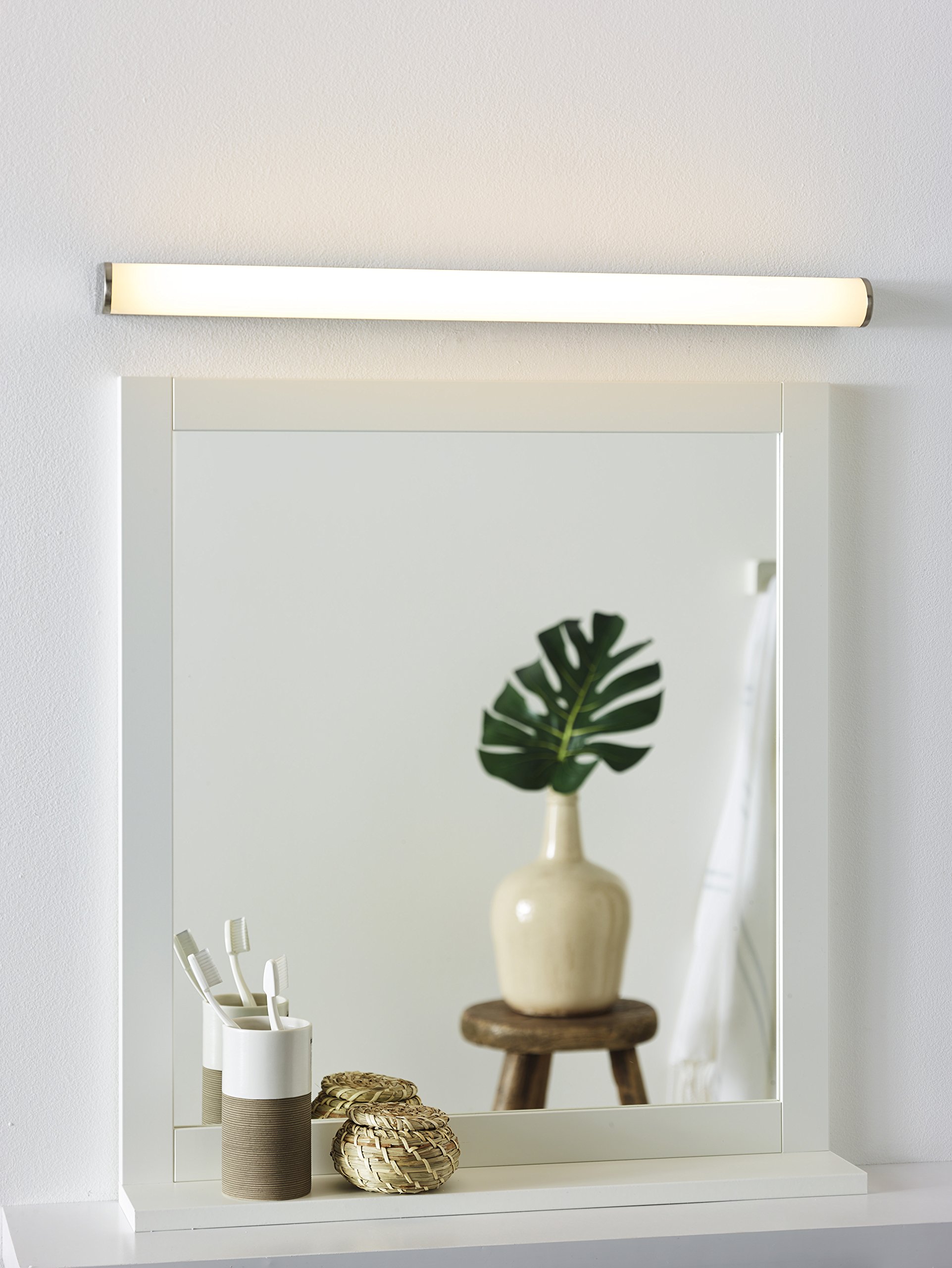 Lucide JASPER - Lámpara de espejo Baño - LED - 1x16W 3000K - IP44 - Cromo mate