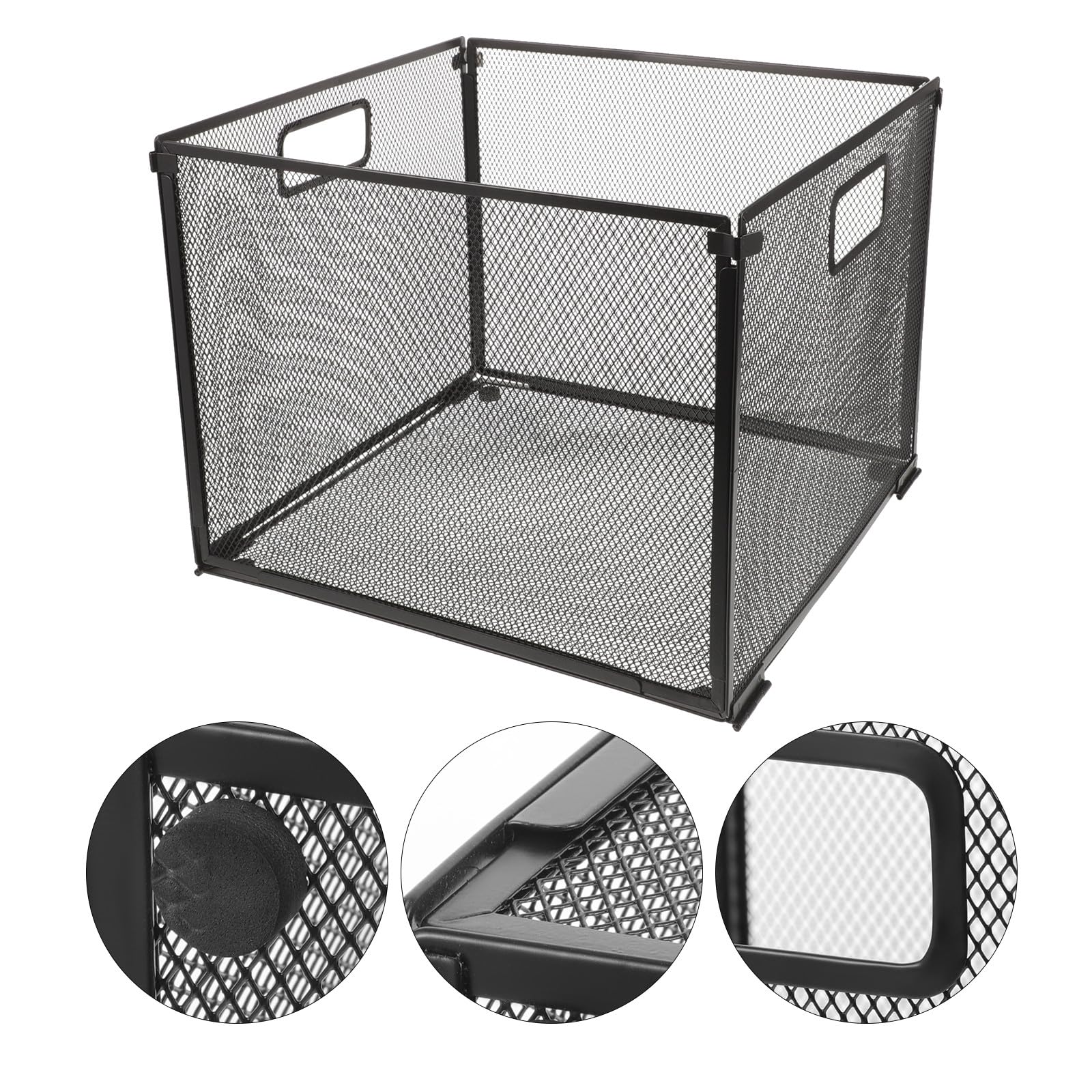 ibasenice Organizzatore da Scrivania e Livelli in Inossidabile Nero Design Pieghevole Organizer File Funzionale e Salvaspazio per Ufficio e Scuola