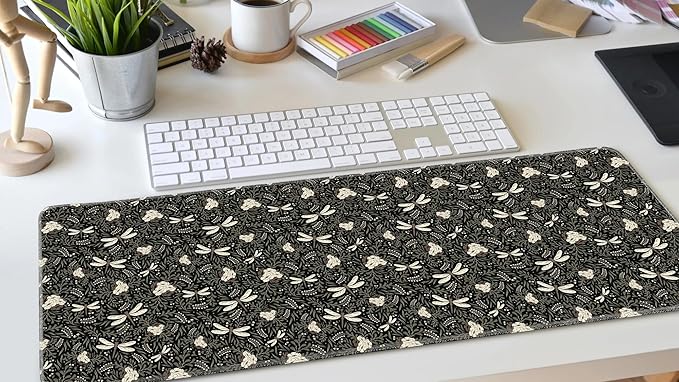 Alfombrilla XL para escritorio con diseño floral miniatura 2