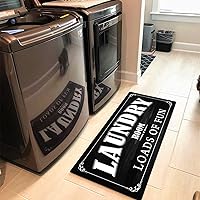 Vista 2 de UKELER - Alfombra antideslizante, antifatiga, para cuarto de lavado, lavadero, baño, cocina, de 48 x 20 pulgadas
