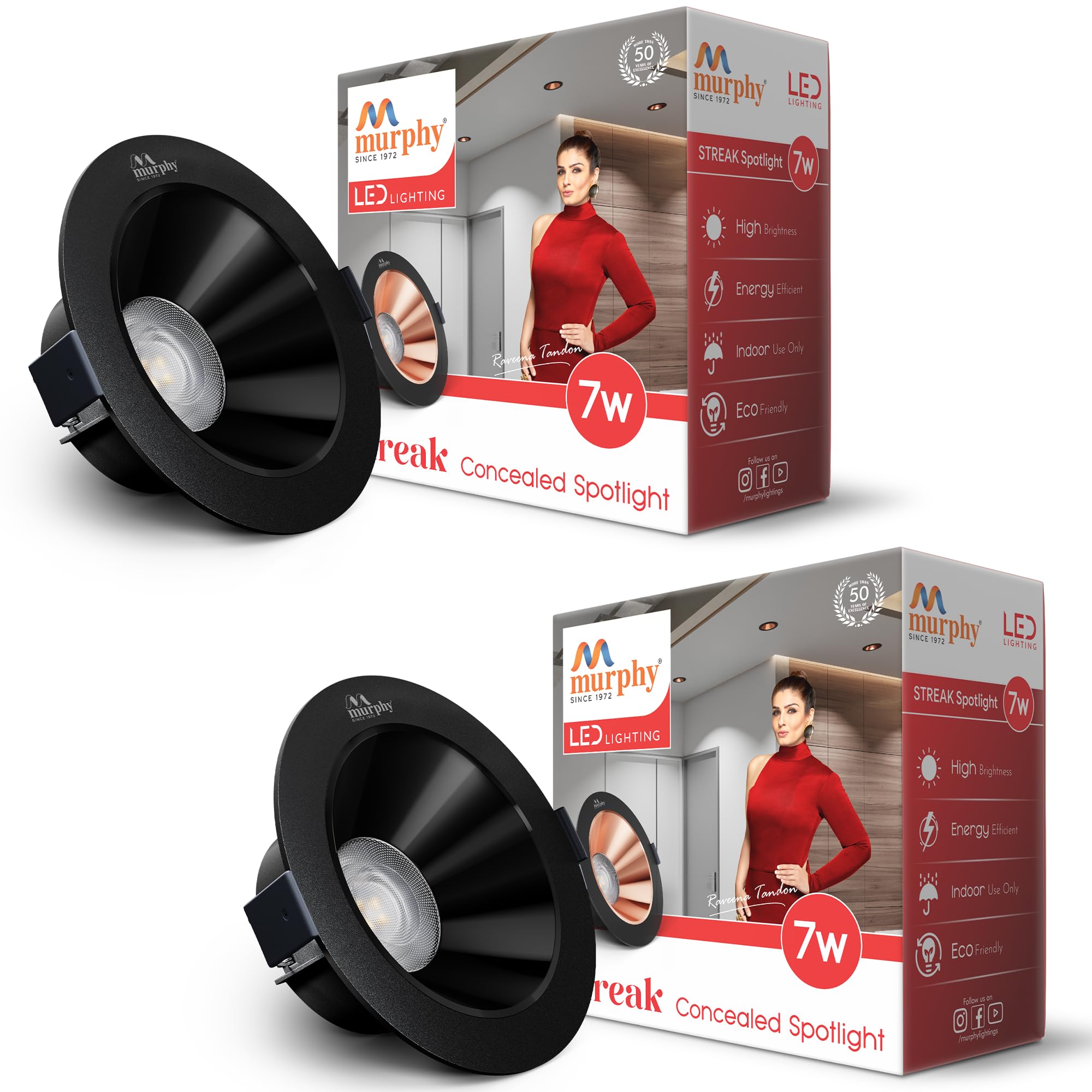 Murphy LED Downlight - Black Finish, Natural White -13