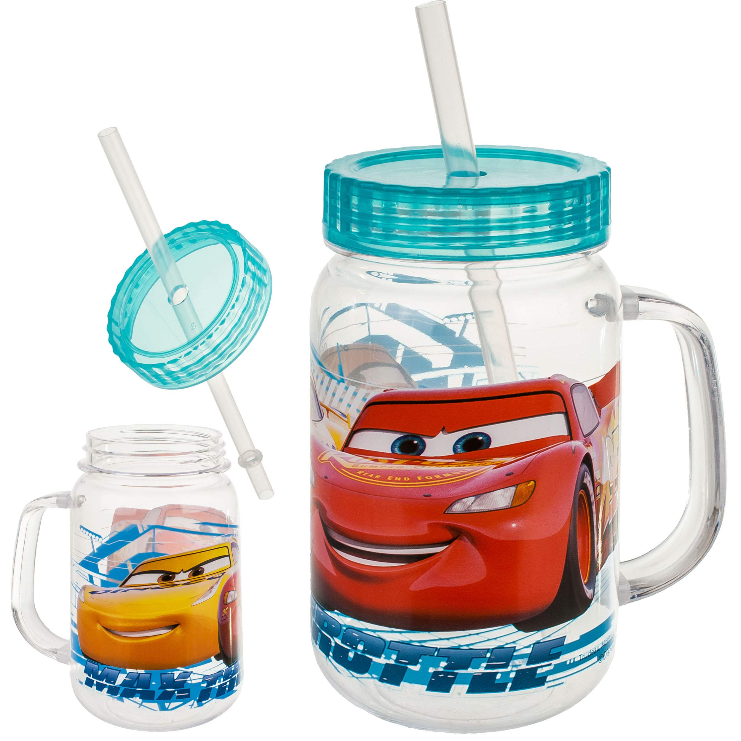 Cars 3 Trinkbecher Mit Strohhalm - Offiziell Lizenziert Für Kinder