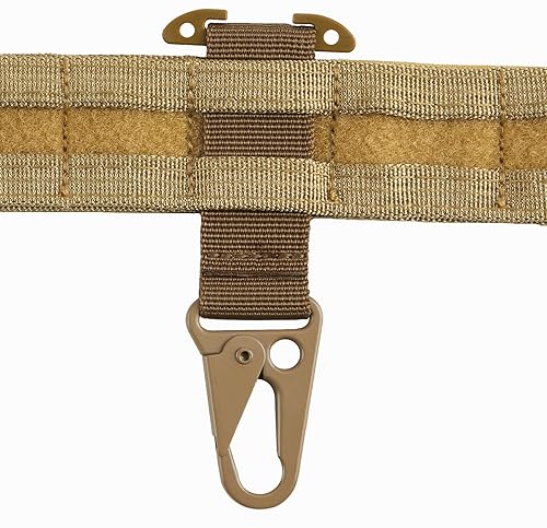 Miniatura 8 de Tactical Belt Clip T-Mount Molle Clip Molle Bag Clip Tactical Clash Hook Hanging Carabiner, MOLLE Webbing Belt Clip with Metal Hook for Tactical