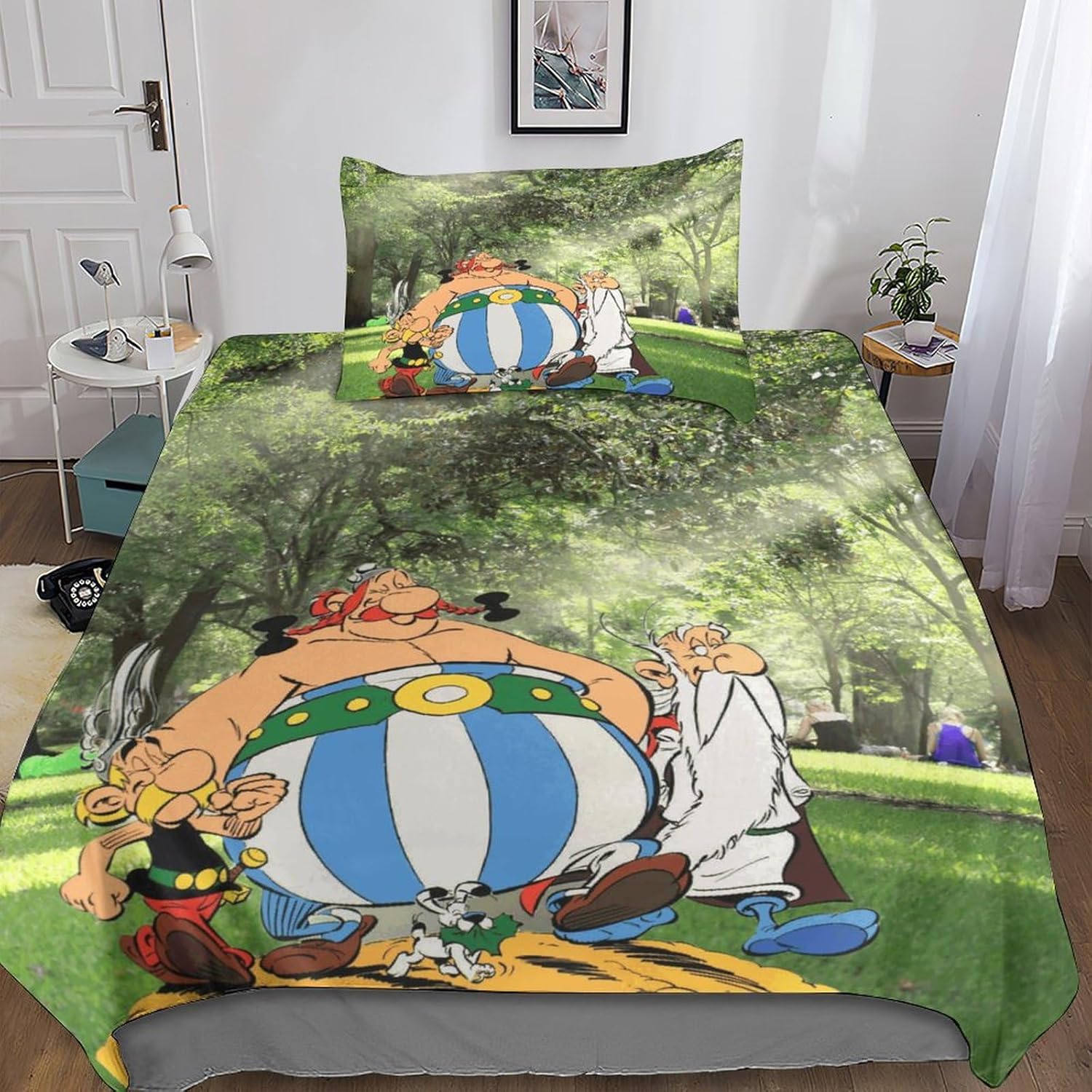 MANBUREN Asterix Duvet Cover 3D Obelix Bed Linen Duvet Cover Quilt