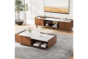 Mid Century TV Stand and Coffee Table Set: Elegance for Your Living Room