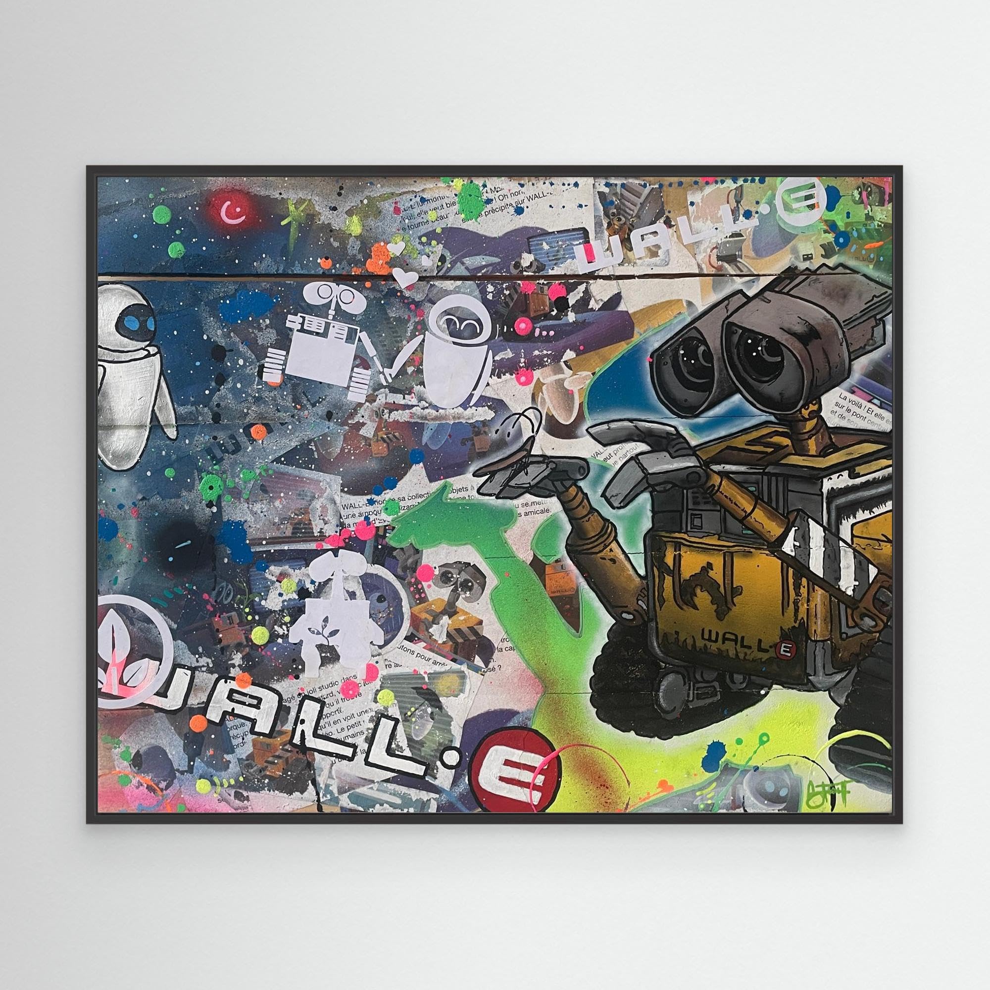 Wall.E impression sur toile Vincent STREIFF tableau noir 50x40 cm - 6