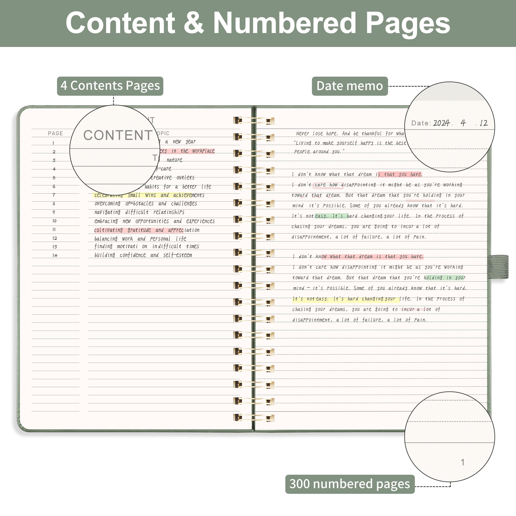 RETTACY Lined Journal Notebook-300 Pages B5 Note Book Hardback - Image 3