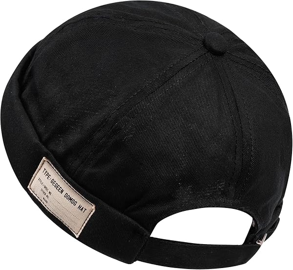 CLAPE Casquette Docker Coton Bonnet Docker Unique Street Décontracté Brimless Chapeau Beanie Baseball Cap Fisherman Beanie Watch Hat - 1