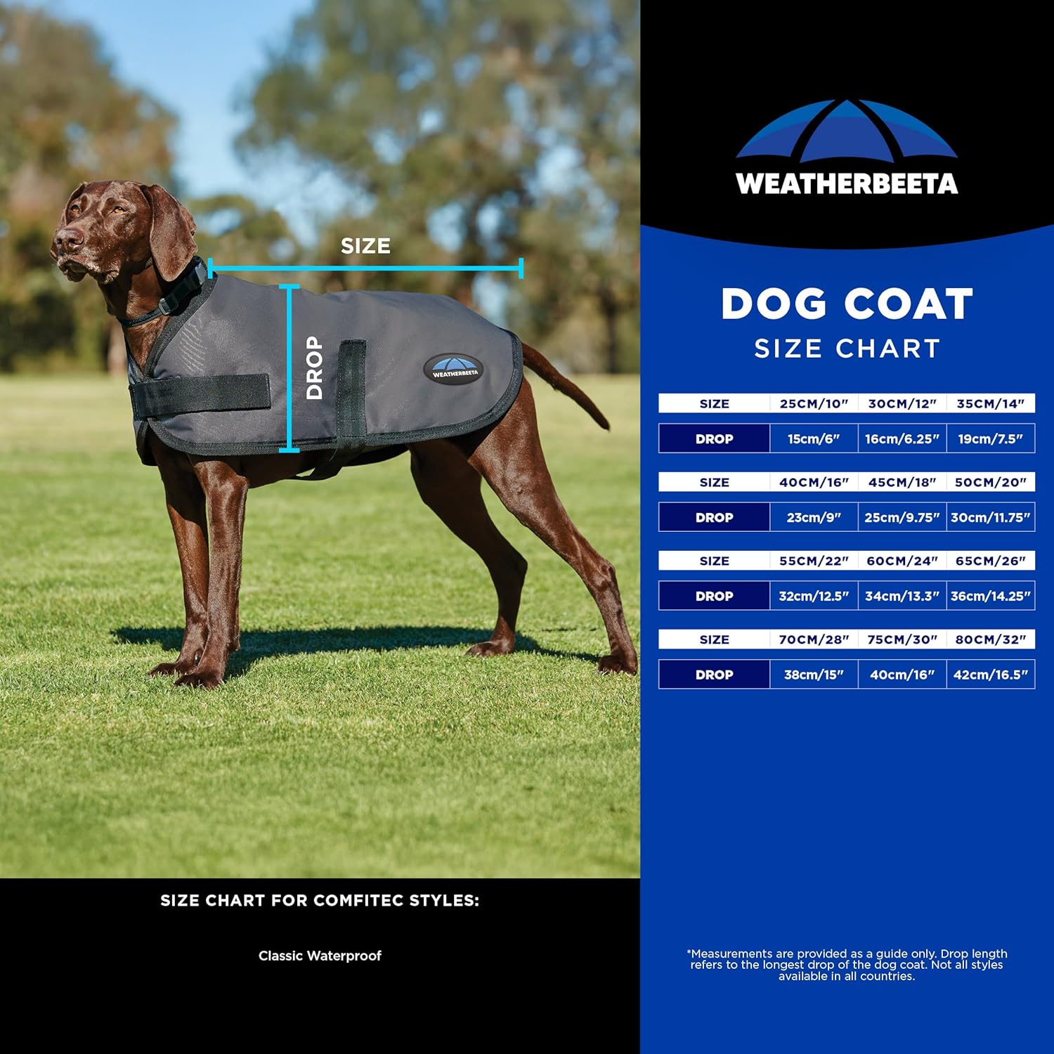 WeatherBeeta ComFiTec Classic Waterproof Dog Coat, Burgundy, 22"