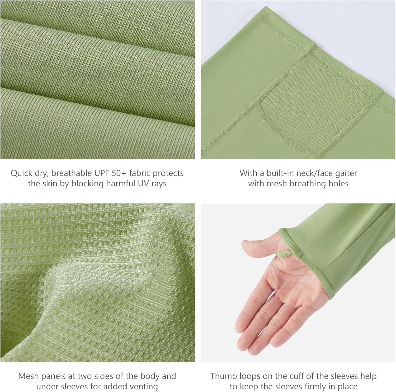 BASSDASH UPF 50+ Men’s Long Sleeve Fishing Shirt with Mask UV Neck Gaiter Hoodie - Image 4