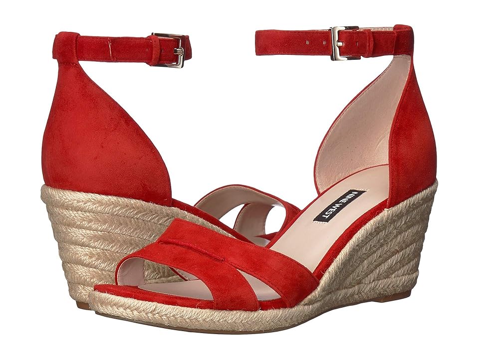 

Nine West Jabrina Espadrille Wedge Sandal (Fiery Red) Women's Shoes
