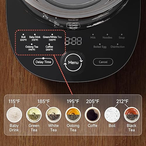 Miniatura 7 de Paquete de 2 tetera eléctrica negra