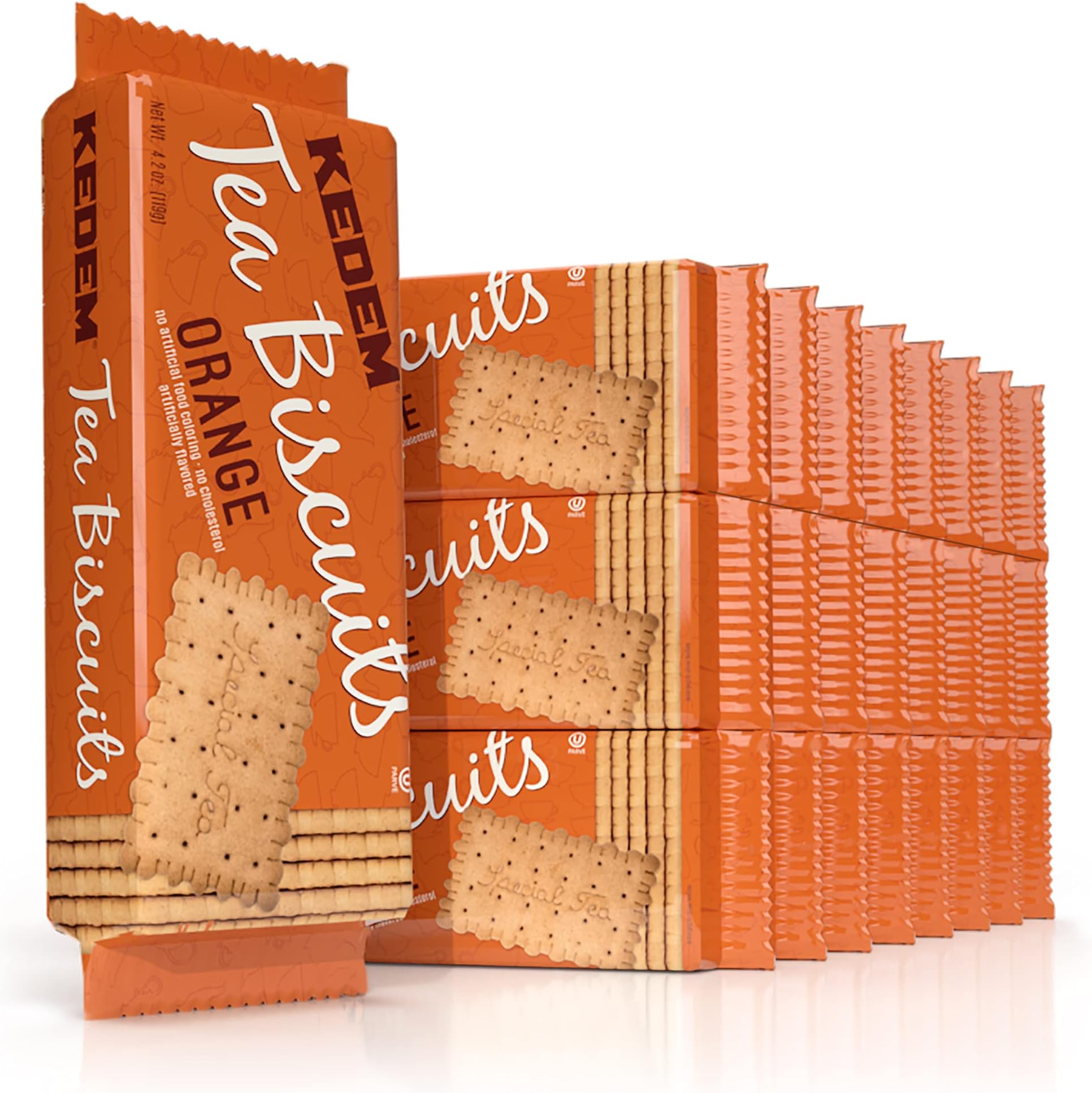 Kedem Tea Biscuits, Orange, 4.2-Ounce (Pack of 24)