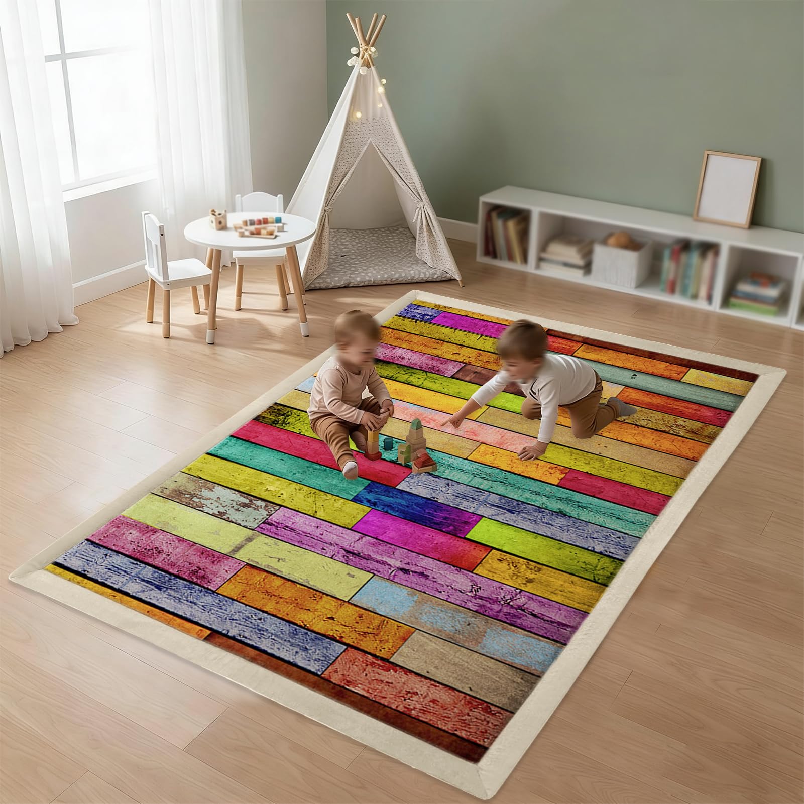Baby Play Mat for Floor, 3 cm Thick Playmats for Babies, Soft Baby Rug Kids Playpen Mat for Crawling & Playing, Non-Slip Play Crawling mat for Nursery Baby, Soft Activity Floor Mat 190 x 350 cm
