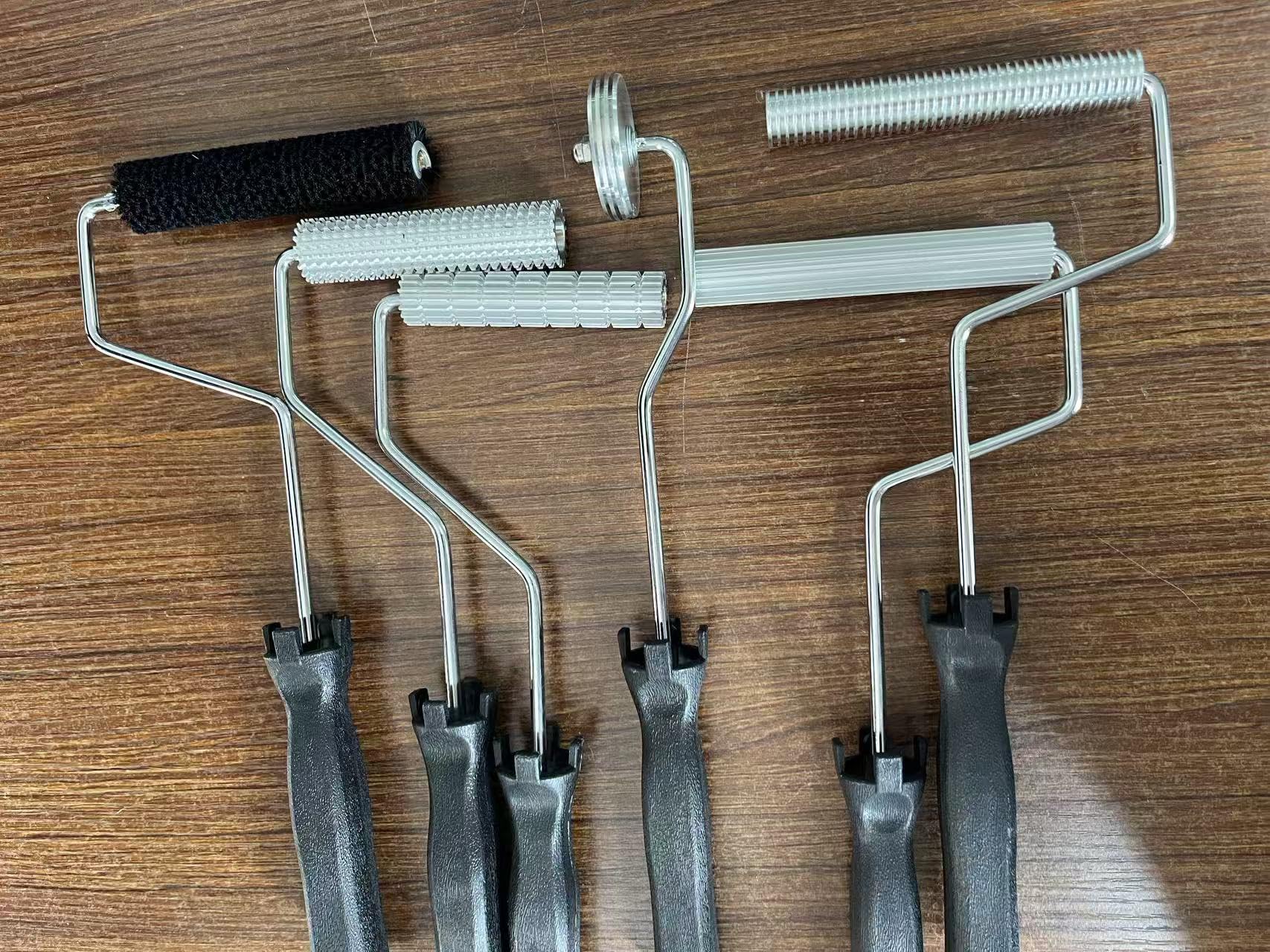 Grey Lfi Set8 Fiberglass Rollers Bubble Tool Fiberglass Laminating Roller, Resin Bubble Roll Composite Laminatingroller Project Kit