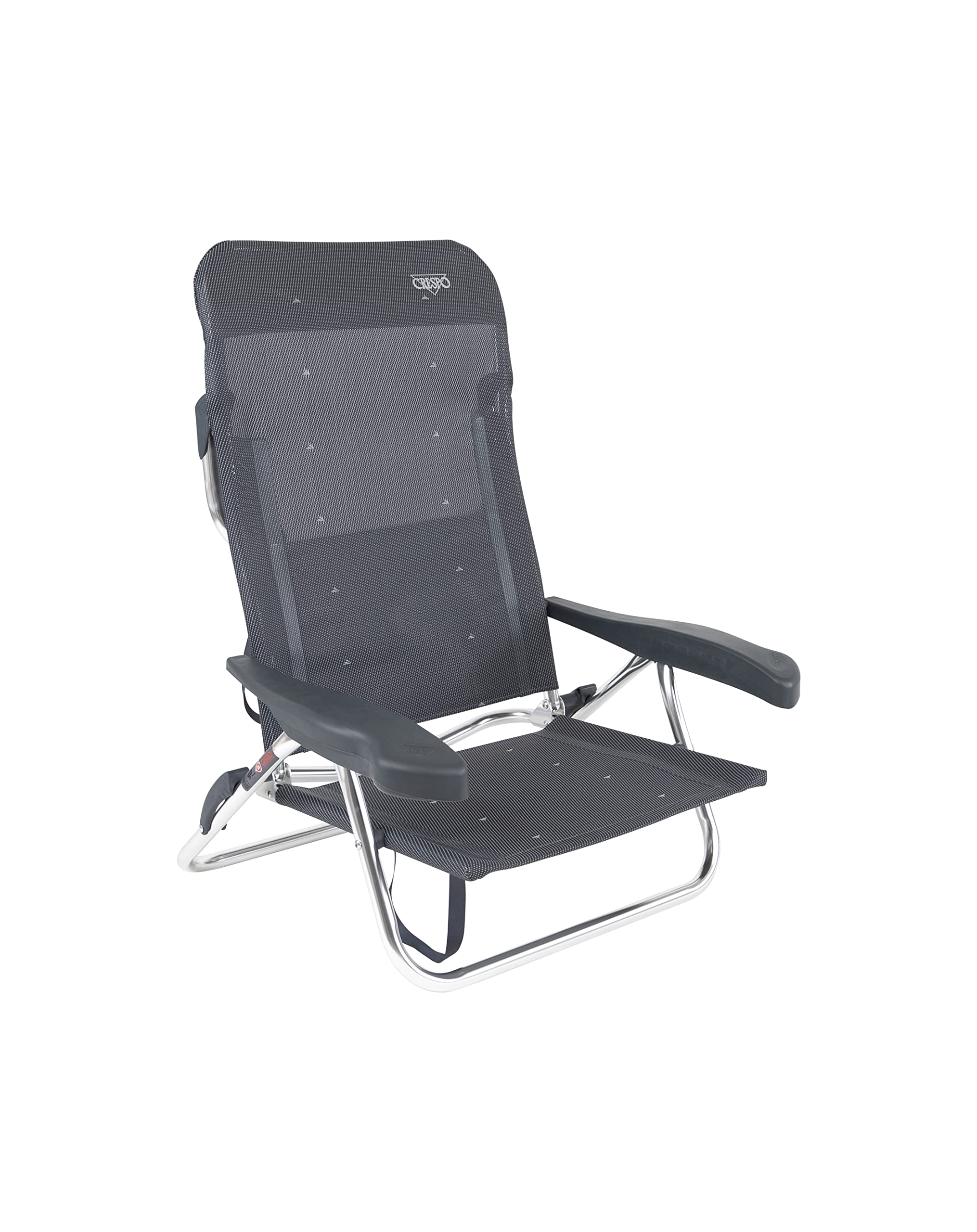 Crespo - Silla de Playa de Aluminio de 7 Posiciones AL/221-M - Gris Oscuro