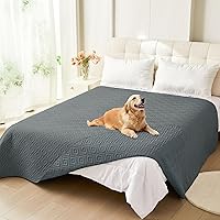 Vista 103 de hyha Manta impermeable para perro, manta suave para cama de perro, manta para mascotas, funda de sofá impermeable lavable para perros, fundas Gris