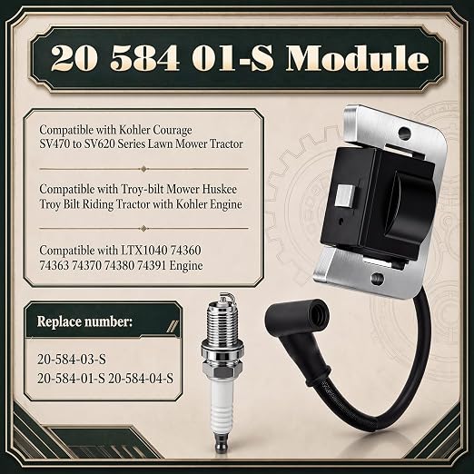 Kit de reemplazo de motor de arranque con módulos compatibles para motores Kohler SV540 SV541 SV590 SV600 SV610 SV620 miniatura 4