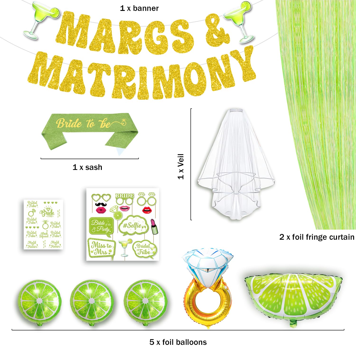 margs and matrimony suministros para despedida de soltera