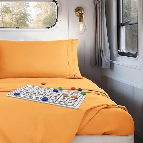 Vista 467 de Clara Clark - Juego de sábanas de la serie 1800 Premier, 4 piezas, juego de cama, sábanas con mucha caída, resiste arrugas, la decoloración