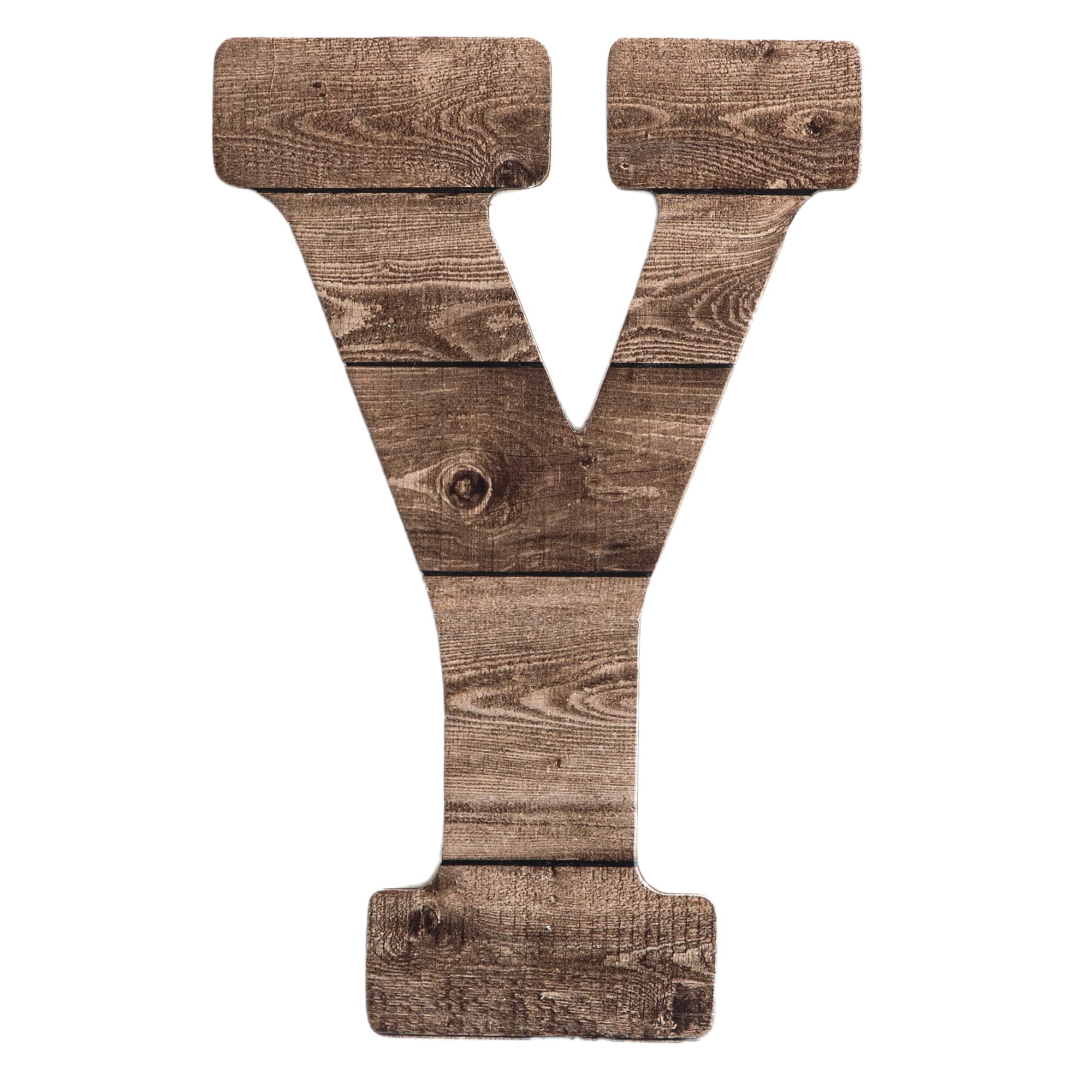 12" Wood Letters for Wall Decor, Rustic Wall Sign, Decorative Hanging Alphabet Signs, House Number, Decorations for Wedding Birthday Housewarming Party, Wood. (Y)