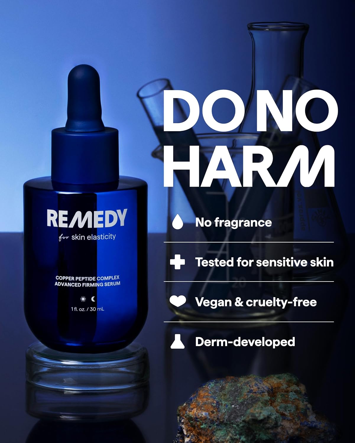REMEDY Copper Peptide Complex Advanced Firming Serum for Skin Elasticity