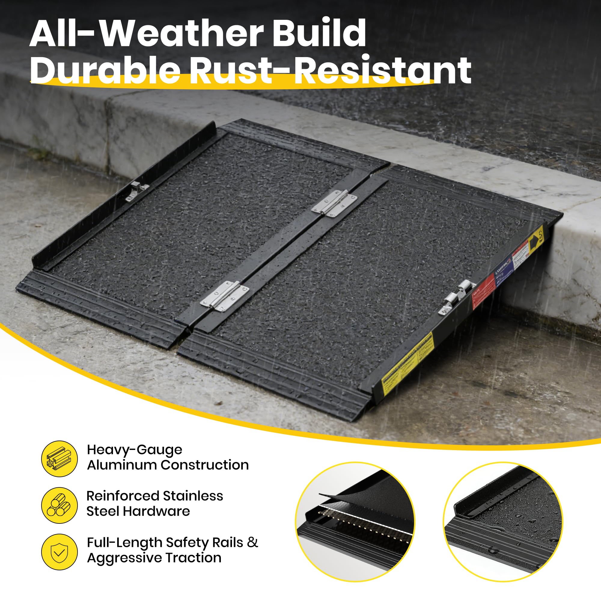 Portable Wheelchair Ramp - Easy Assembly! -6