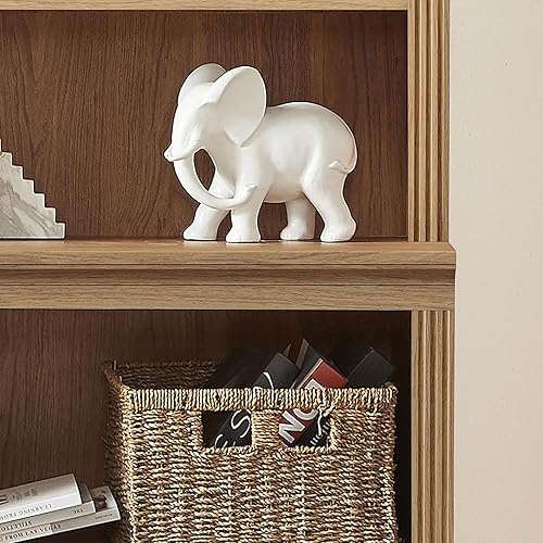 Miniatura 8 de JAHRSTIM Halston Multi-Depth Bookcase, Adjustable Storage Open Display Shelving Unit for Home and Office Space, 31.5”L x 15.75”W x 72.8”H, Oak