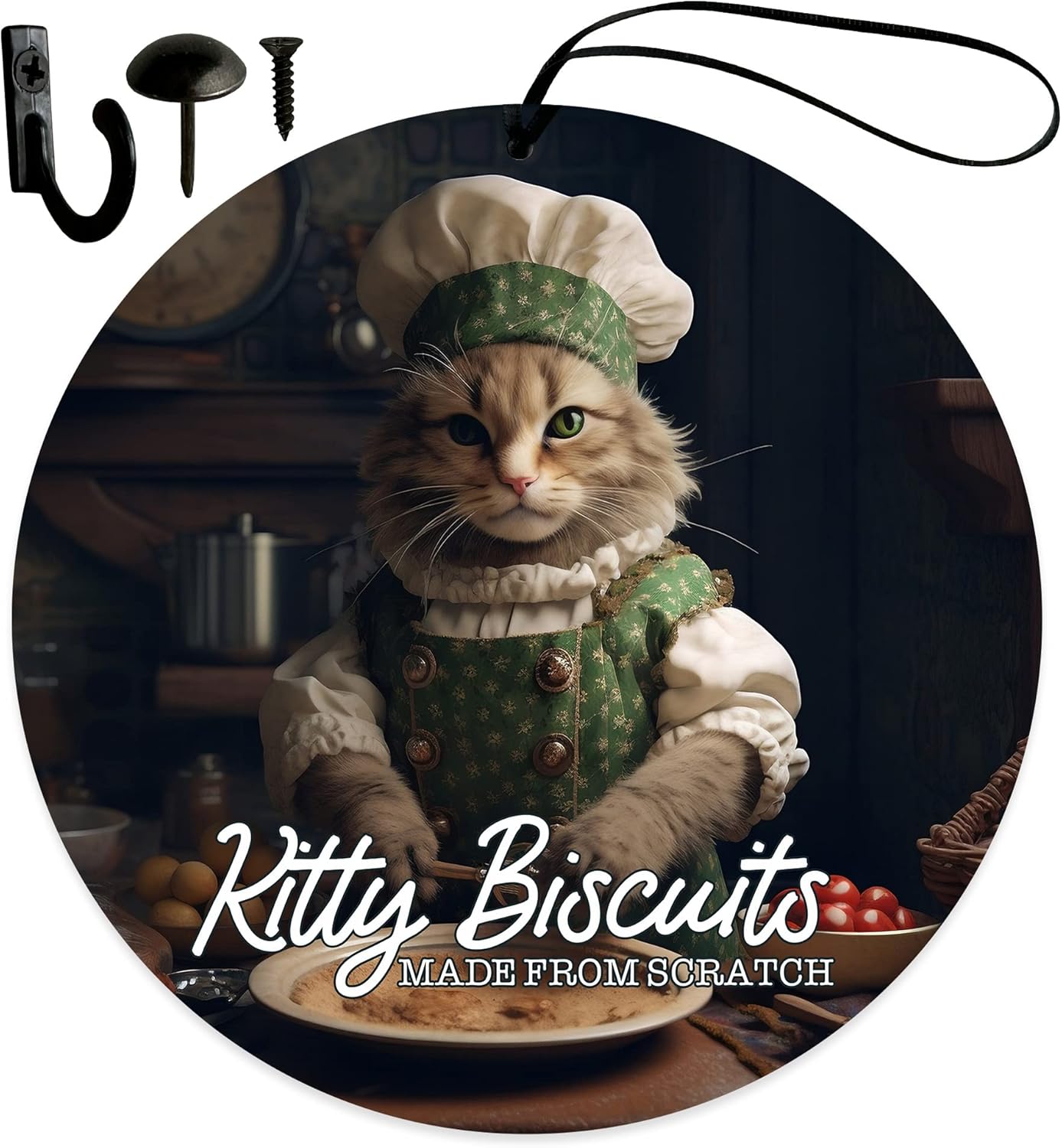 Kitty Biscuits Made From Scratch Metal Cat Sign Funny