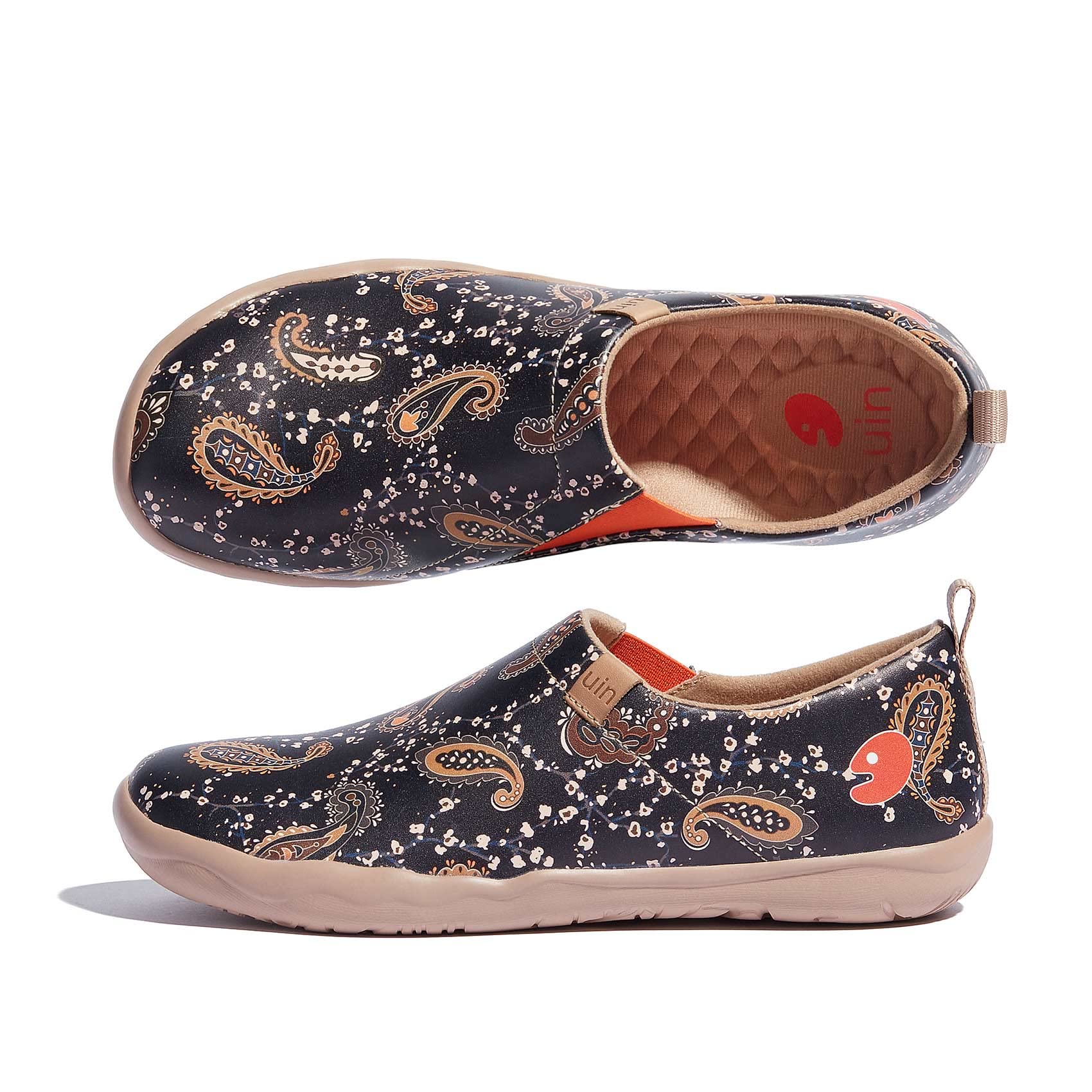 UIN Slip On da Donna Leggero Comfort Flats Sneakers Walking Casual Art Painted Scarpe da Viaggio Simpatico Orso Cuore Caldo Cuenca