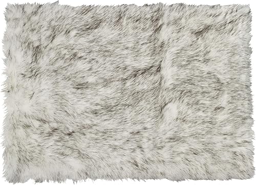 Miniatura 1 de Luxe - Alfombra Hudson de piel sintética con pelo suave y esponjoso, lavable a máquina, con respaldo antideslizante, alfombra de área libre de