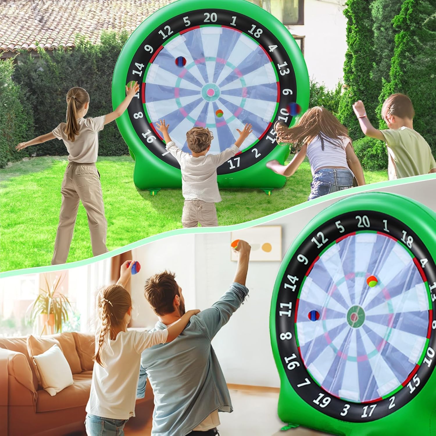Tablero de Dardos de fútbol Golf Inflable Cargado Gigante Inflable,Juegos y Bombas de Lanzamiento