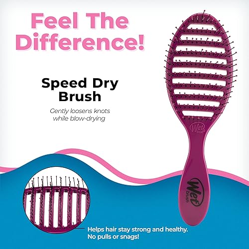 Miniatura 2 de Wet Brush Cepillo de pelo Speed Dry - Sangria (espíritu libre) - Diseño ventilado y cerdas ultra suaves HeatFlex son seguras para secar con soplado