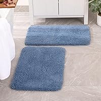 Vista 151 de MIULEE - Juego de 2 tapetes para baño, absorbentes, microfibra esponjosa y gruesa, con reverso antideslizante, lavable a máquina, para baño, ducha
