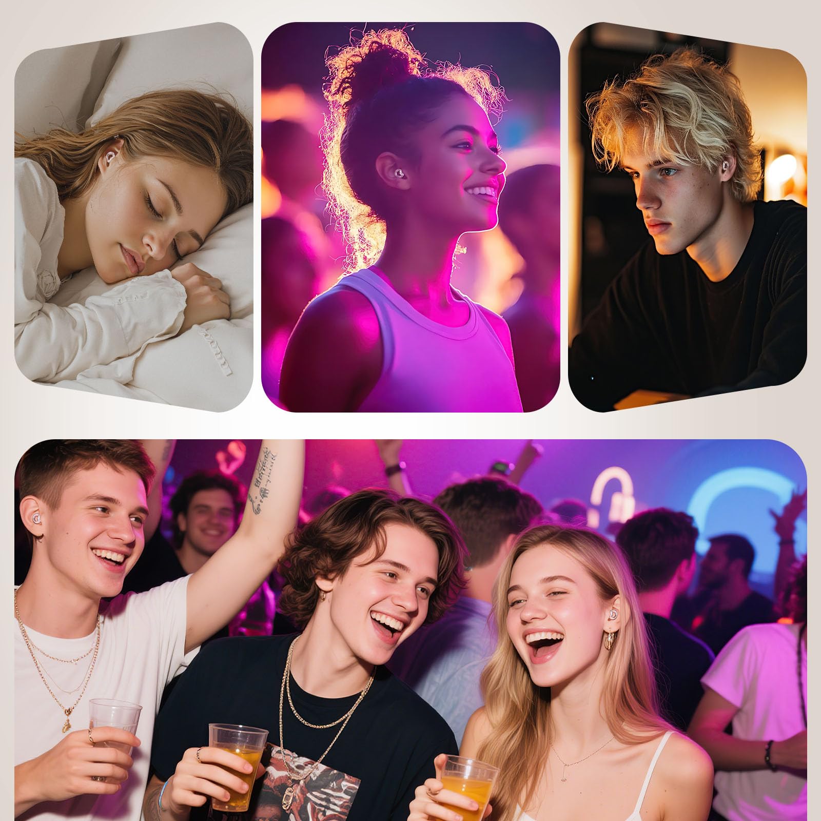 Noise Cancelling Earplugs - Concert & Sleep Protection -5 Noise Cancelling Earplugs - Concert & Sleep Protection -5