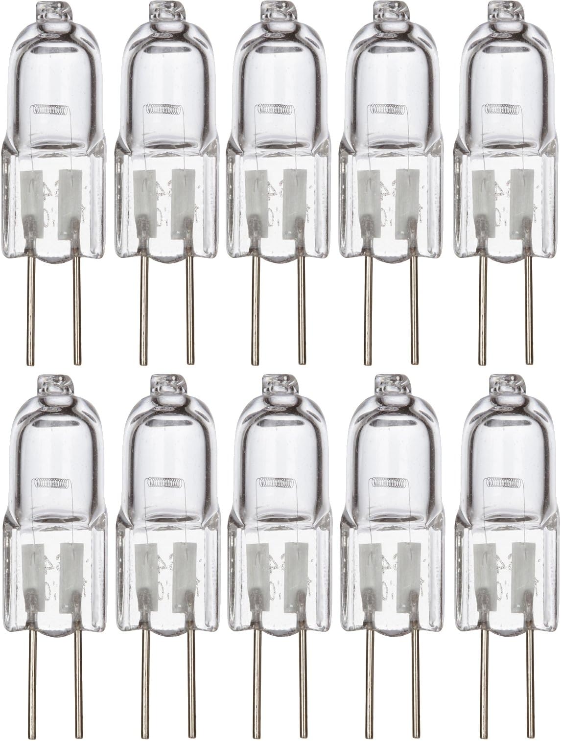 Simba Lighting Halogen G4 T3 20 Watt 280lm Bi-Pin Bulb (10 Pack) 12 Volt A/C or D/C for Accent Lights, Under Cabinet Puck Light, Chandeliers, Track Lighting, 20W 12V 2 Pin JC Warm White 2700K Dimmable
