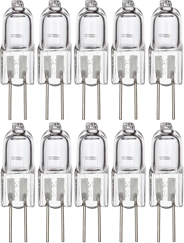 Simba Lighting Halogen G4 T3 20W 280lm Bi-Pin Bulbs 12V JC, 2700K, 10 Pack