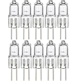 Simba Lighting Halogen G4 T3 20 Watt 280lm Bi-Pin Bulb (10 Pack) 12 Volt A/C or D/C for Accent Lights, Under Cabinet Puck Light, Chandeliers, Track Lighting, 20W 12V 2 Pin JC Warm White 2700K Dimmable